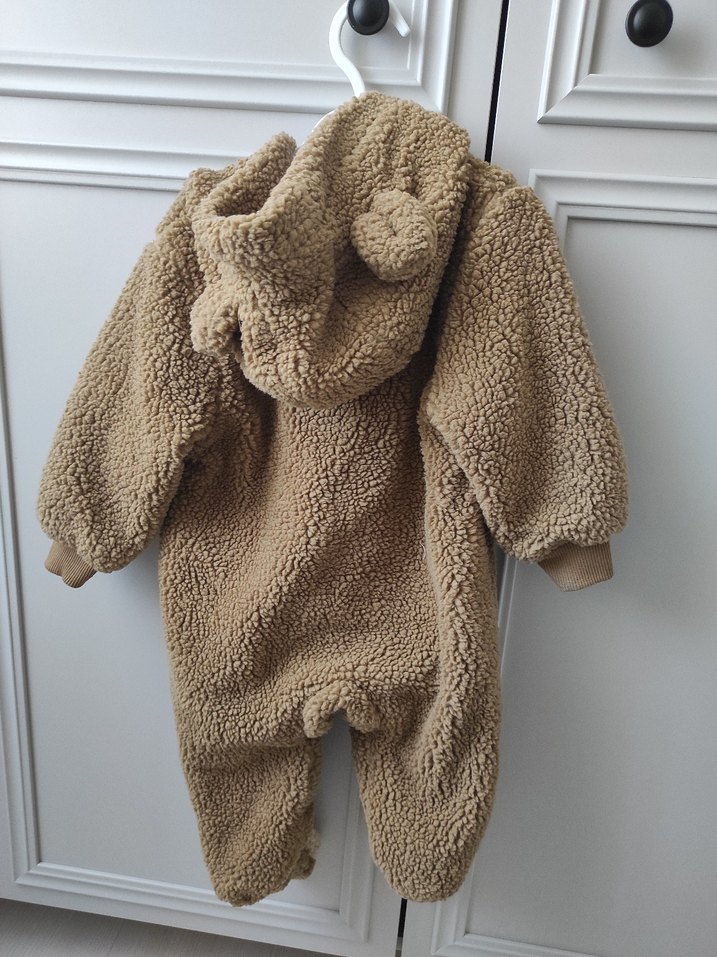 midimod Kahverengi Peluş Bebek Tulumu - Görsel 2