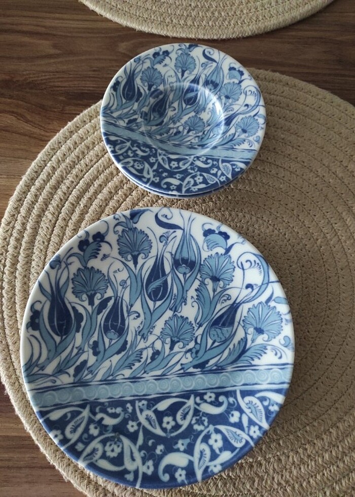 Tulu porselen tabak seti  - Görsel 2