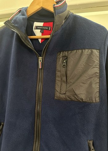 Tommy Hilfiger Erkek Lacivert Fermuarlı Polar Sweatshirt - Görsel 5