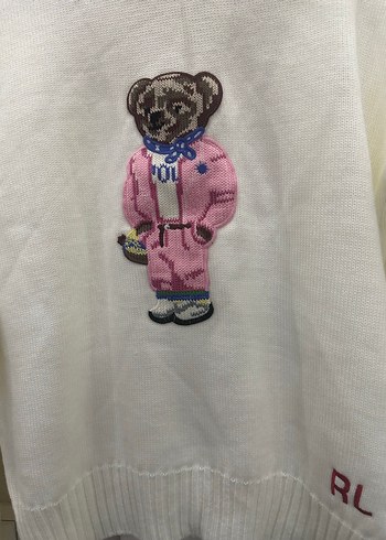 Polo Beyaz Uzun Kollu Kadın Kazak - Görsel 4