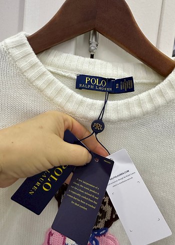 Polo Beyaz Uzun Kollu Kadın Kazak - Görsel 3