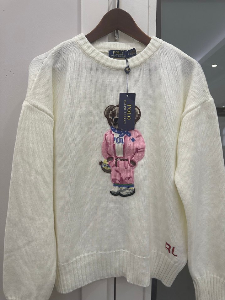 Polo Beyaz Uzun Kollu Kadın Kazak - Görsel 5