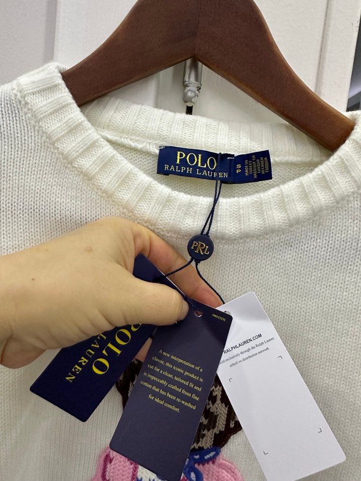 Polo Beyaz Uzun Kollu Kadın Kazak - Görsel 3