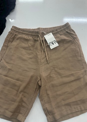 Zara Keten Erkek Sort Rahat Kesim