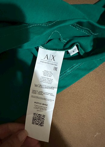 l Beden yeşil Renk Armani Exchange Erkek Yeşil Baskılı Tişört