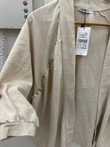 diğer Beden camel Renk Keten kimono