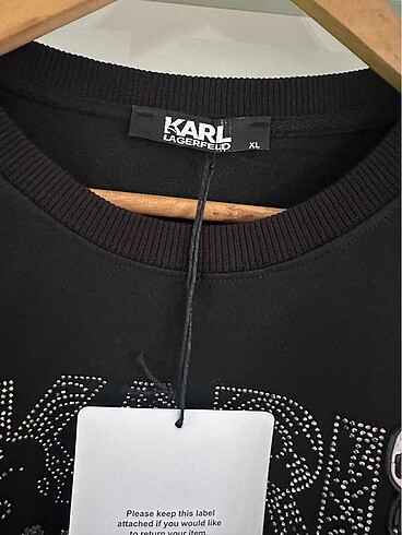 l Beden siyah Renk Karl marka sweatshirt