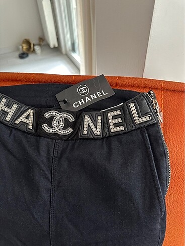 28 Beden siyah Renk Chanel dar paça pantolon