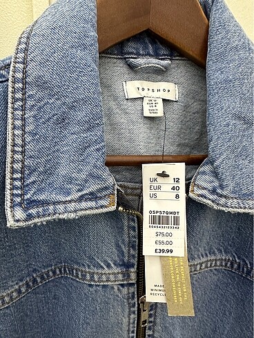 40 Beden Topshop marka kot elbise