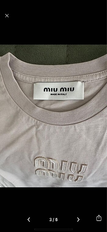 Miu Miu Mıu Mıu marka Orjinal tişört