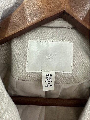 xs Beden H&M marka kaşe kaban