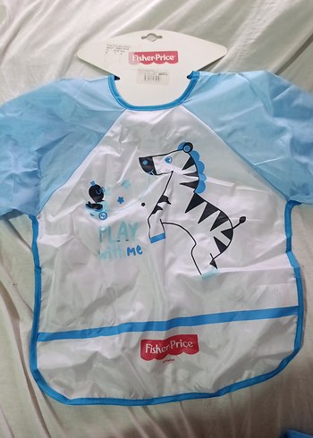 Mavi Baskılı Bebek Önlüğü fisher Price faaliyet önlüğü - Görsel 4