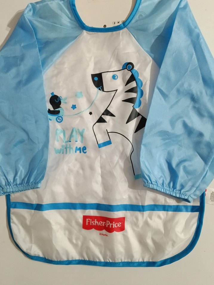 Mavi Baskılı Bebek Önlüğü fisher Price faaliyet önlüğü - Görsel 3