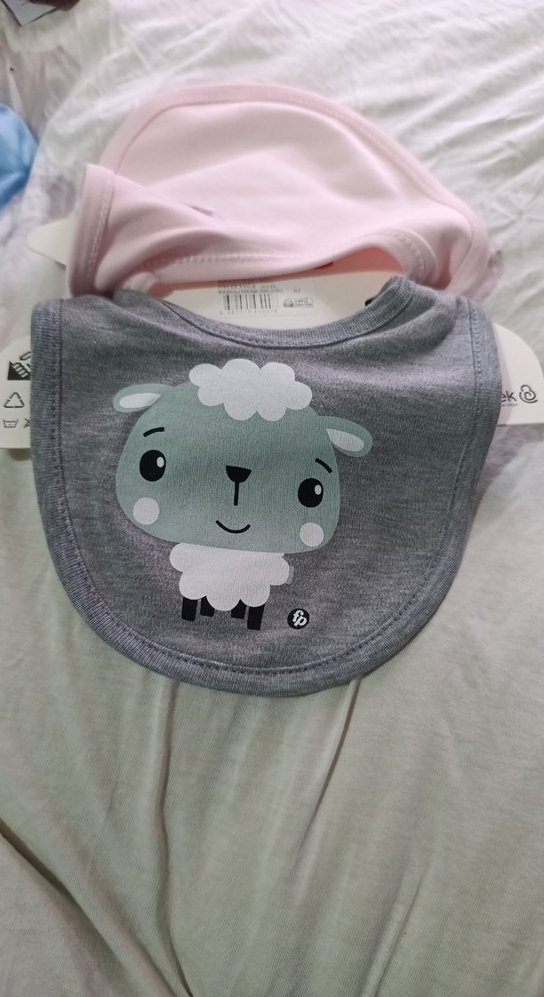 Pembe Baskılı Bebek Önlüğü fisher Price 2 li - Görsel 2