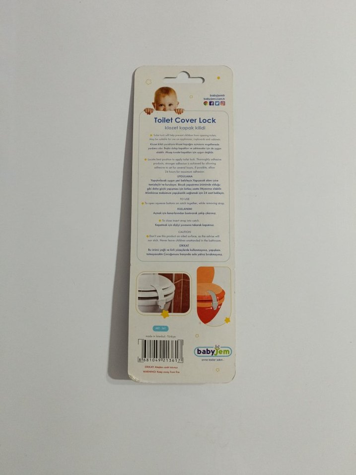 Bebek klozet ı Kilidi BabyJem Beyaz - Görsel 2
