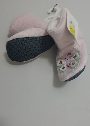 Kız Çocuk Pembe Nakışlı Sıcak Ev pandufu 26-27numara - Görsel 2
