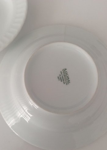 Beyaz Yuvarlak Tabak Güral porselen 4 adet - Görsel 2