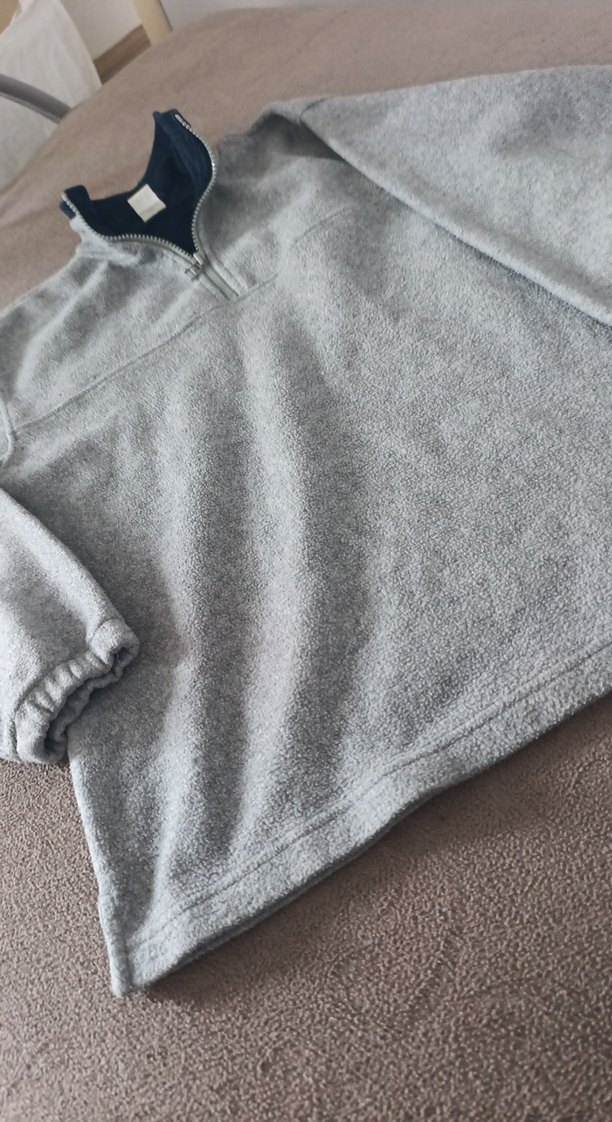 Gri Fermuarlı Erkek Polar Sweatshirt - Görsel 2