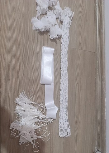 Bohem Beyaz Püsküllü Vintage Düğün Aksesuarı - Görsel 2