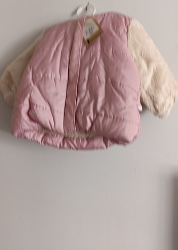 Diğer Kız Çocuk Kapüşonlu Pembe Kürklü Mont