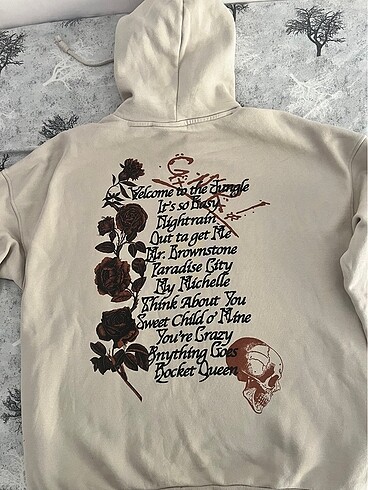 Bershka Guns N Roses Oversize Sweatshirt