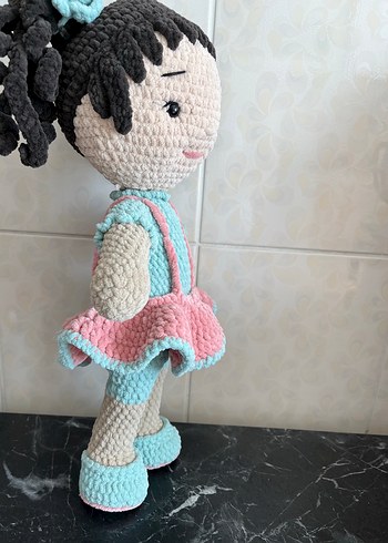 Diğer Pastel Renkli El Örgüsü Bebek