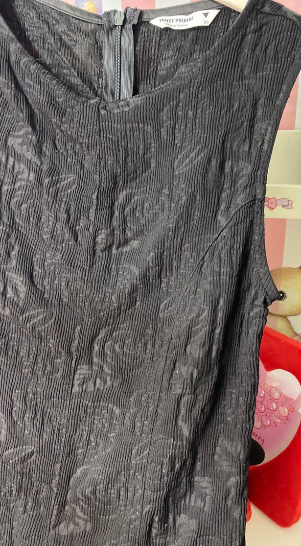 Siyah Kolsuz Uzun Keten Elbise Temu marka - Görsel 2