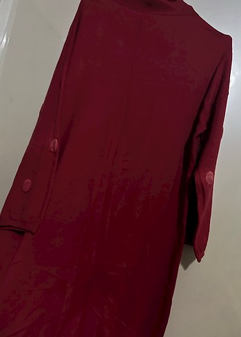 Bordo Puantiyeli Uzun Kollu Bohem Tunik - Görsel 5