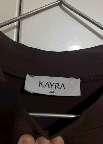 Kayra Düğmeli Uzun Kahverengi Tunik - Görsel 4