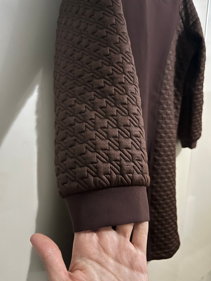 Kayra Düğmeli Uzun Kahverengi Tunik - Görsel 5