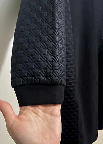 Kayra Düğmeli Siyah Uzun Kadın Tunik - Görsel 2