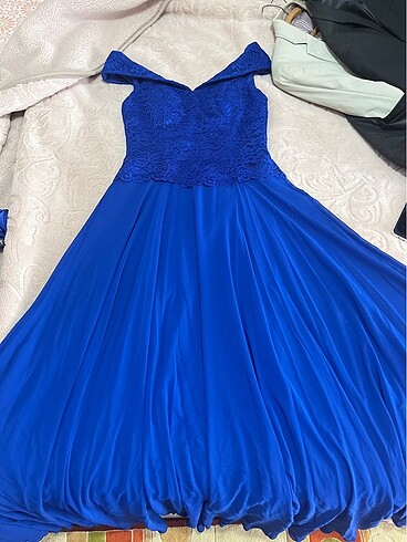 Lacivert abiye - Görsel 2