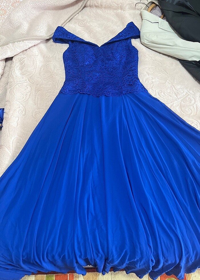 Lacivert abiye - Görsel 2