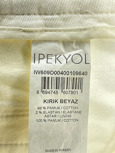 40 Beden beyaz Renk ipekyol Midi Etek %70 İndirimli.