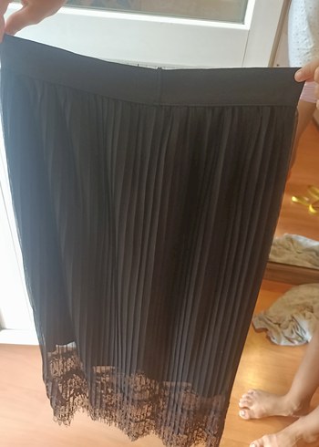 Piliseli Siyah Uzun etek - Görsel 6