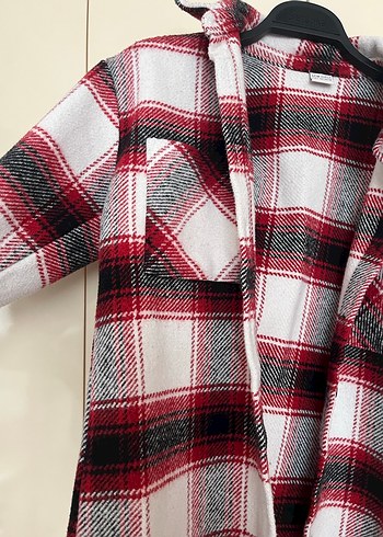 Düğmeli Kırmızı Ekose Cocuk Gömlek - Görsel 2