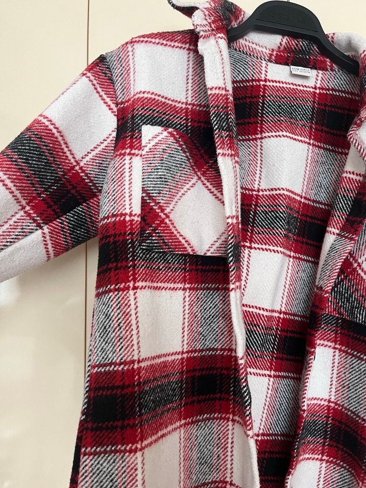 Düğmeli Kırmızı Ekose Cocuk Gömlek - Görsel 2