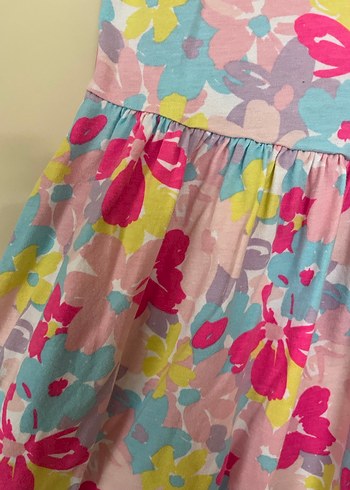 Kız Çocuk Çok Renkli Piliseli Elbise - Görsel 3