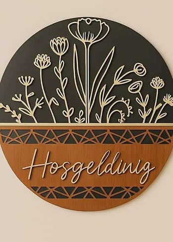 Ahşap Hoşgeldiniz Dekoratif Duvar Süsü