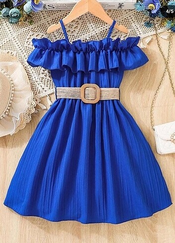 Zara Dokuma elbise Kemer hediyeli Mavi 45 56 56 Sari 45