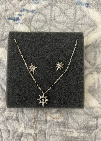 Yıldızlı pandora kolye ve küpe - Görsel 2