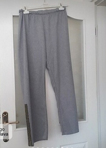 Zincir Detaylı Gri Uzun Kollu ikili eşofman takım - Görsel 4