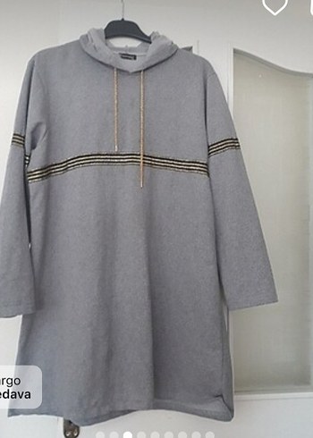 Zincir Detaylı Gri Uzun Kollu ikili eşofman takım - Görsel 2