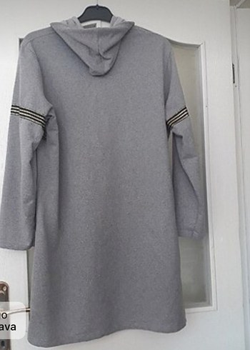 Zincir Detaylı Gri Uzun Kollu ikili eşofman takım - Görsel 3