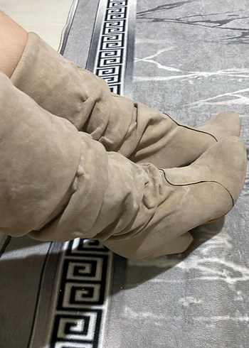 Bej Süet  Kadın  Bot - Görsel 9