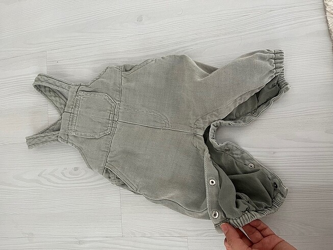 6 Ay Beden yeşil Renk Zara 3-6 ay salopet