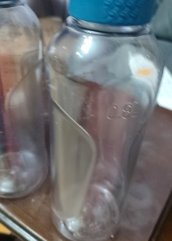 Mavi su matarası ve 2 adet Gri sporcu matarası - Görsel 2