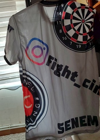 m Beden Düğmeli Gri Erkek dart Spor Tişörtü