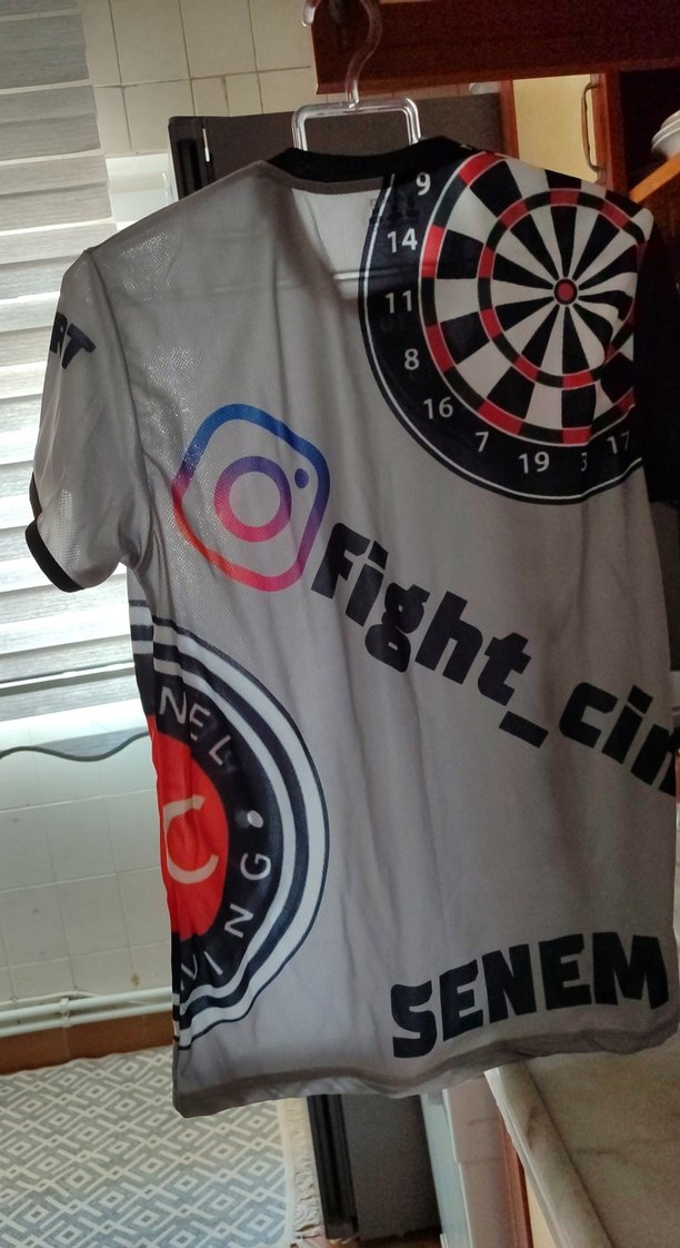 Düğmeli Gri Erkek dart Spor Tişörtü - Görsel 3