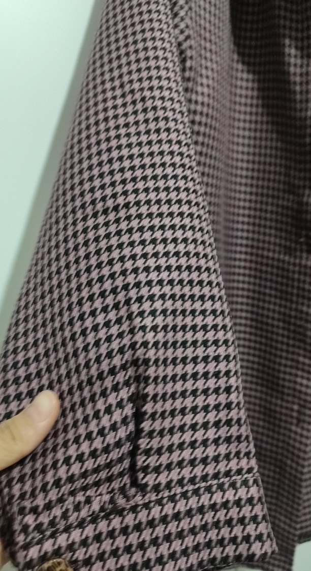 Bordo Kadın Midi Boy Düğmeli hırka - Görsel 4